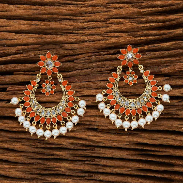 Indo Western Chand Earring with gold plating 8655