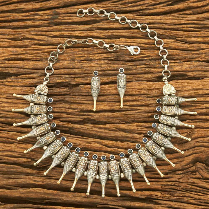 Indo Western Classic Necklace with 2 tone plating 8663