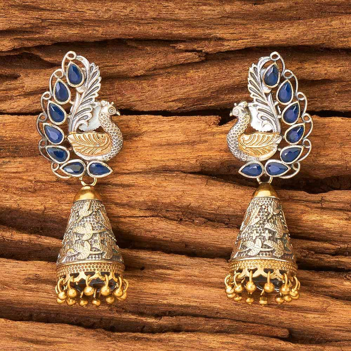Indo Western Peacock Earring with 2 tone plating 8683