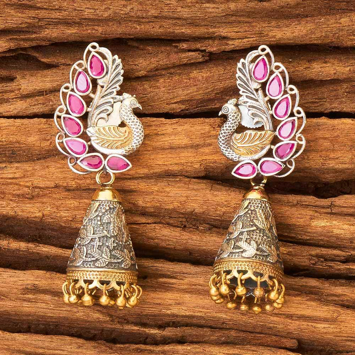 Indo Western Peacock Earring with 2 tone plating 8683