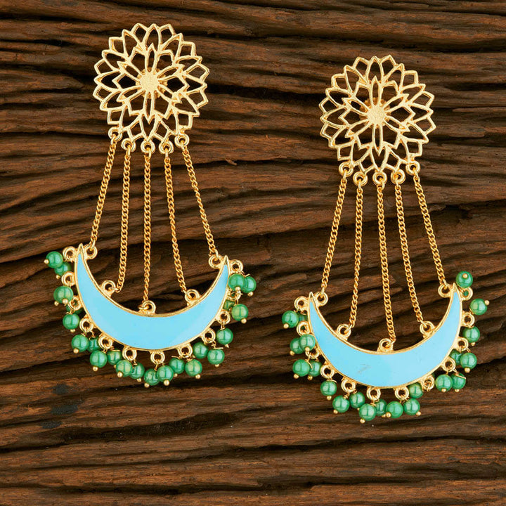 Indo Western Long Earring with gold plating 8718