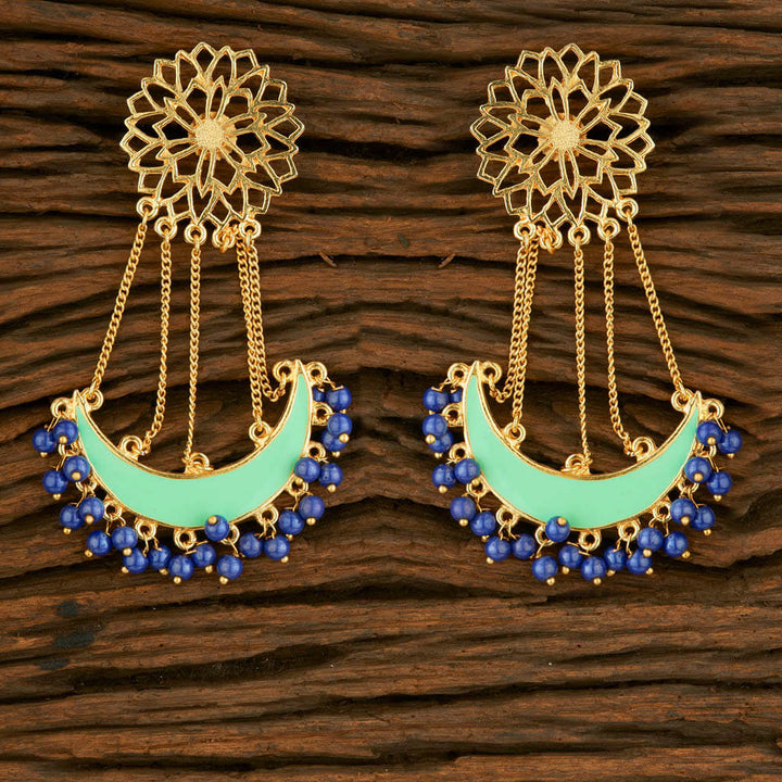 Indo Western Long Earring with gold plating 8718