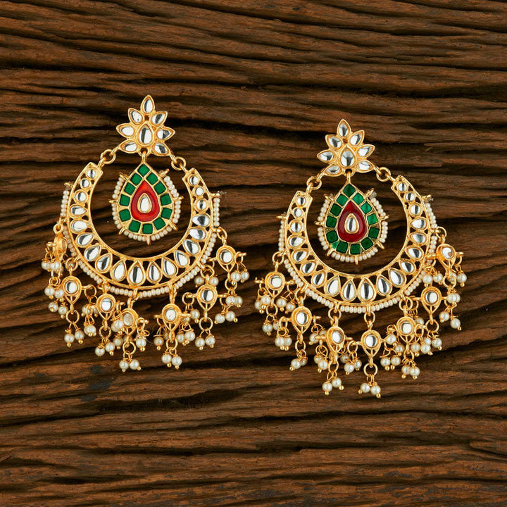 Indo Western Chand Earring with gold plating 8724