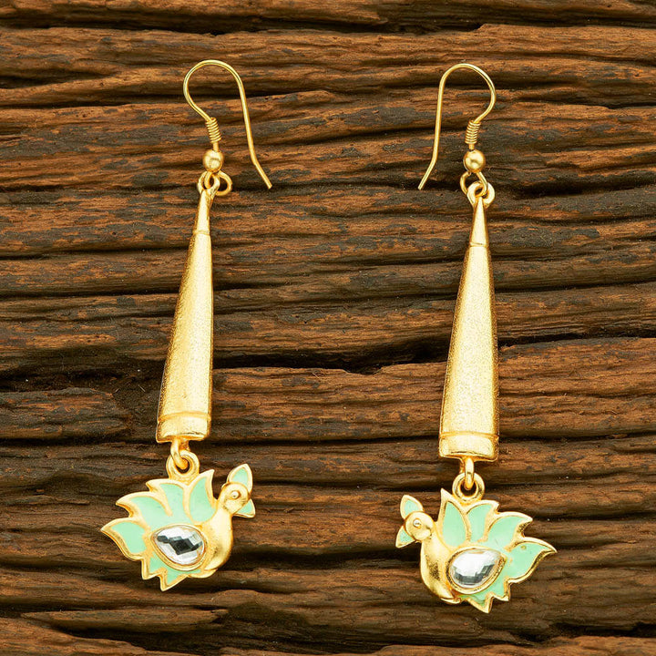Indo Western Long Earring with gold plating 8728
