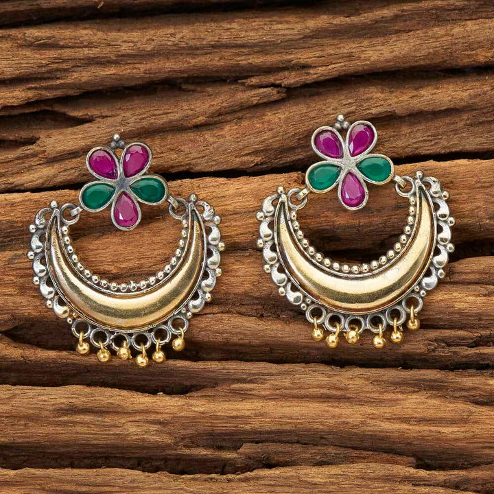 Indo Western Chand Earring with 2 tone plating 8860