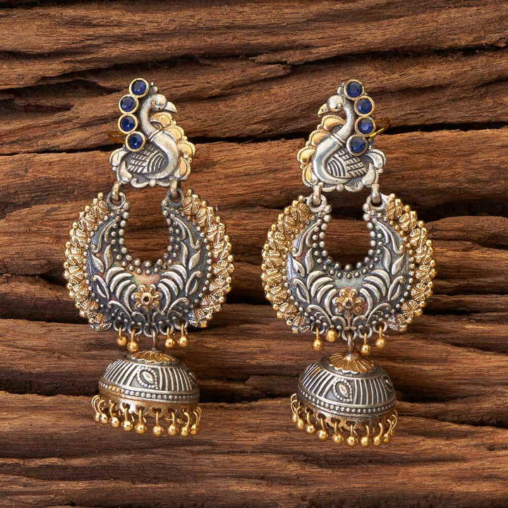 Indo Western Peacock Earring with 2 tone plating 8862