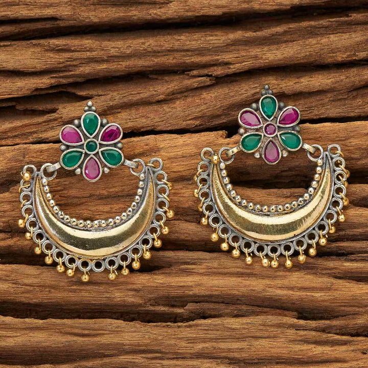 Indo Western Chand Earring with 2 tone plating 8866