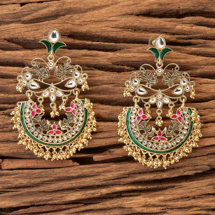 Indo Western Peacock Earring with gold plating 8892