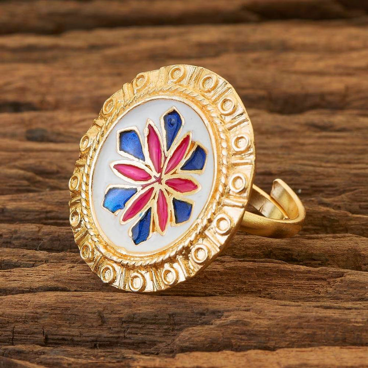 Indo Western Classic Ring with gold plating 8904