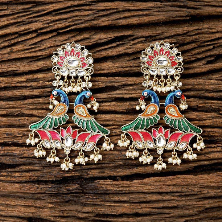 Indo Western Peacock Earring with gold plating 8944