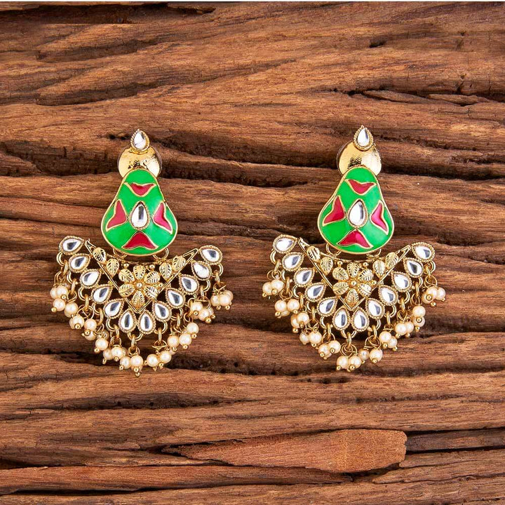 Indo Western Classic Earring with mehndi plating 8997