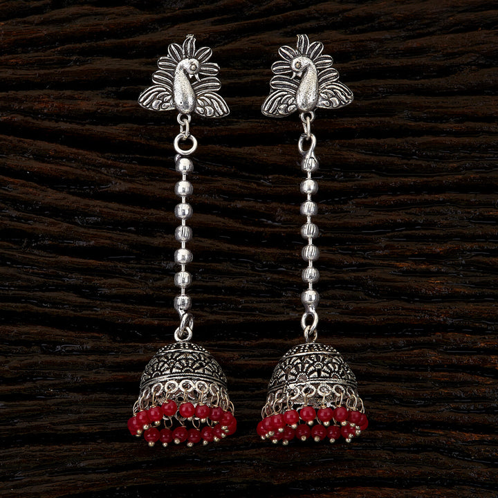 Peacock Earring with oxidised plating 90041