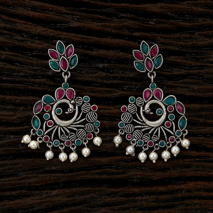 Peacock Earring with oxidised plating 90150
