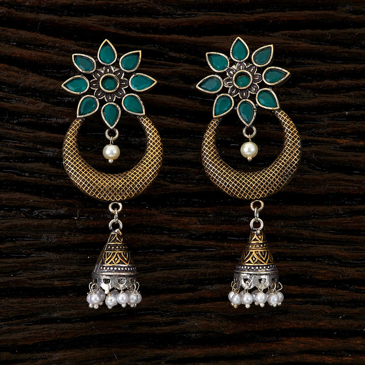 Indo Western Chand Earring with 2 tone plating 90155