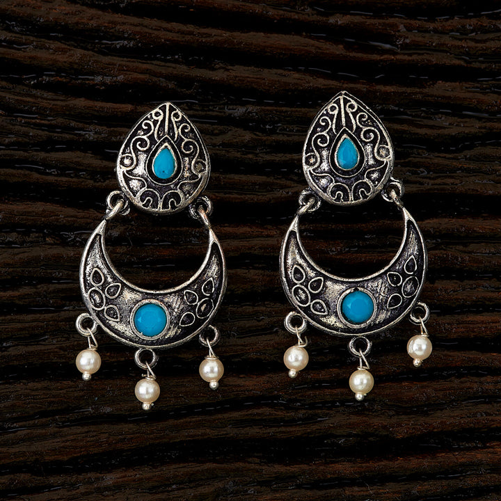 Chand Earring with oxidised plating 90157