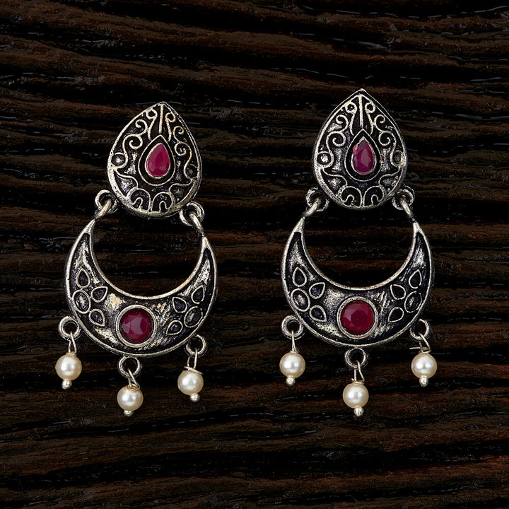 Chand Earring with oxidised plating 90157