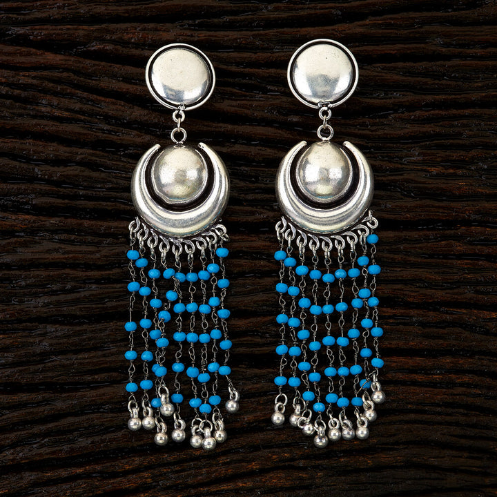 Trendy Earring with oxidised plating 90198