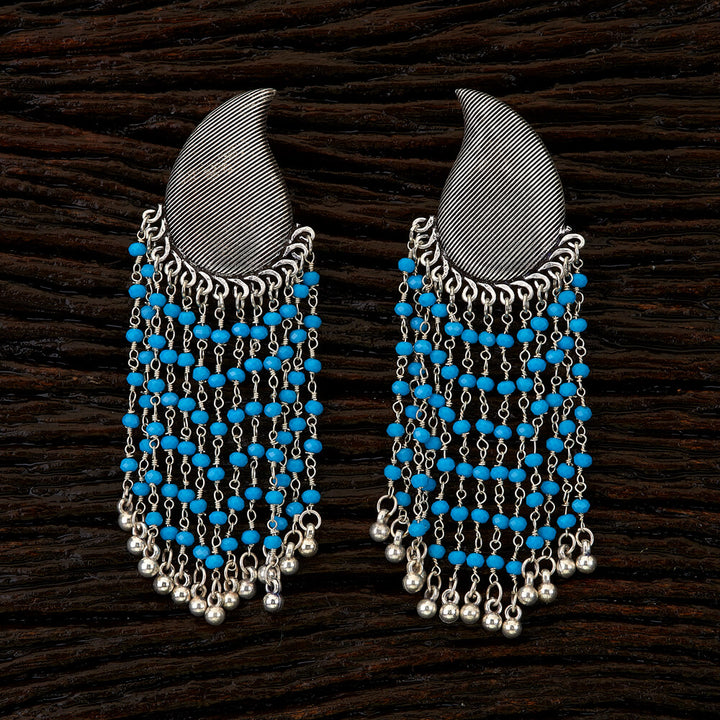 Trendy Earring with oxidised plating 90205