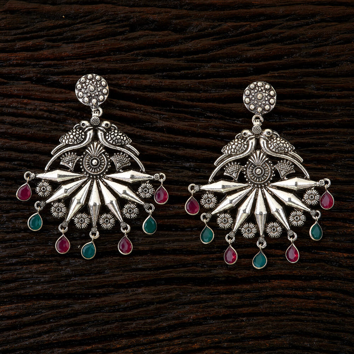 Peacock Earring with oxidised plating 90209