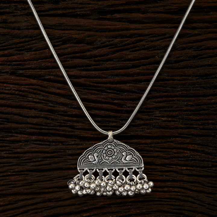 Trendy Necklace with oxidised plating 90253
