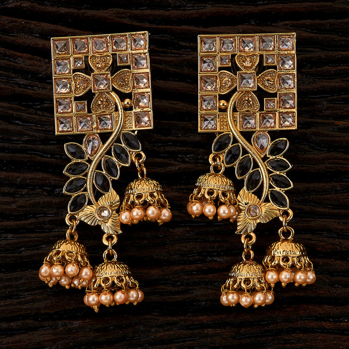 Indo Western Trendy Earring with mehndi plating 90284