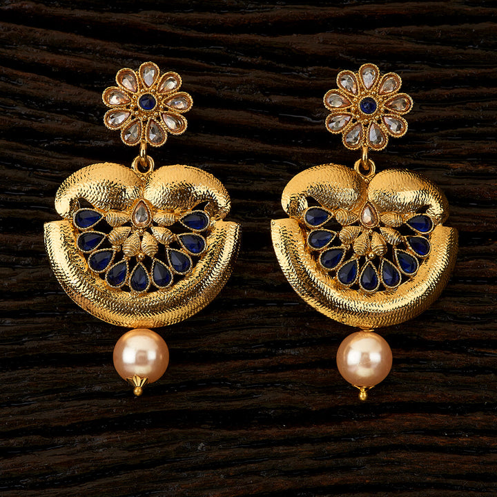 Indo Western Classic Earring with mehndi plating 90293