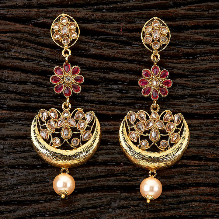 Indo Western Chand Earring with mehndi plating 90317