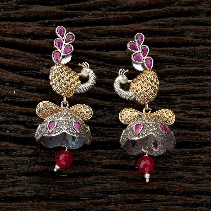 Indo Western Peacock Earring with 2 tone plating 90350