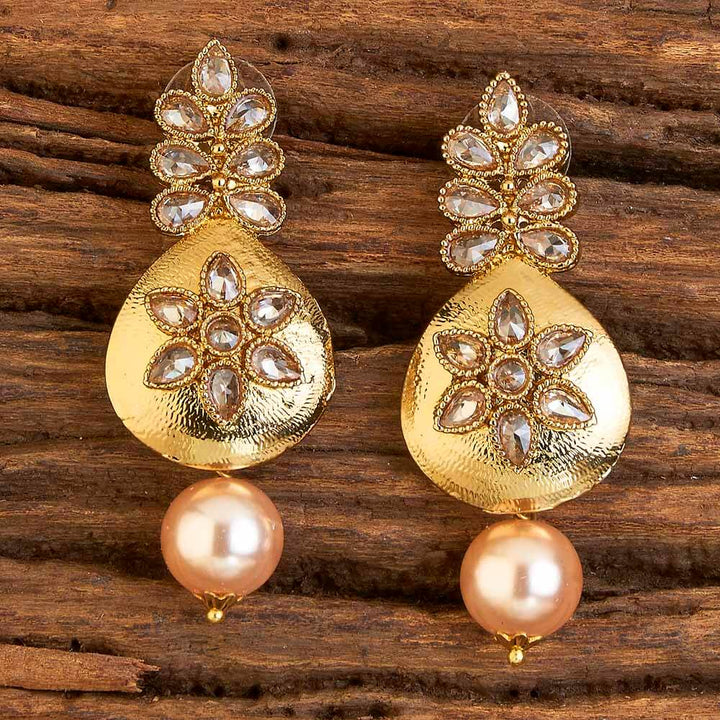 Indo Western Short Earring with mehndi plating 9039