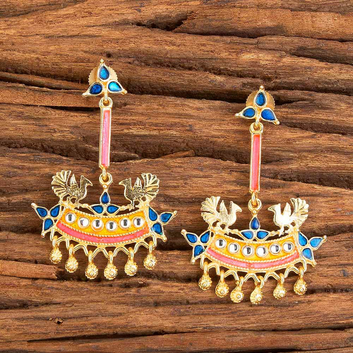 Indo Western Peacock Earring with gold plating 9042
