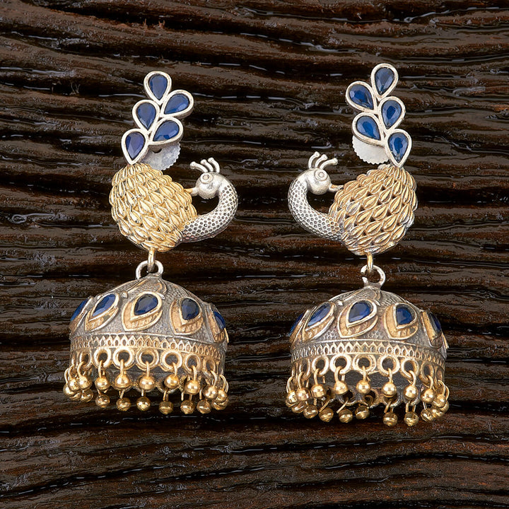 Indo Western Peacock Earring with 2 tone plating 90459