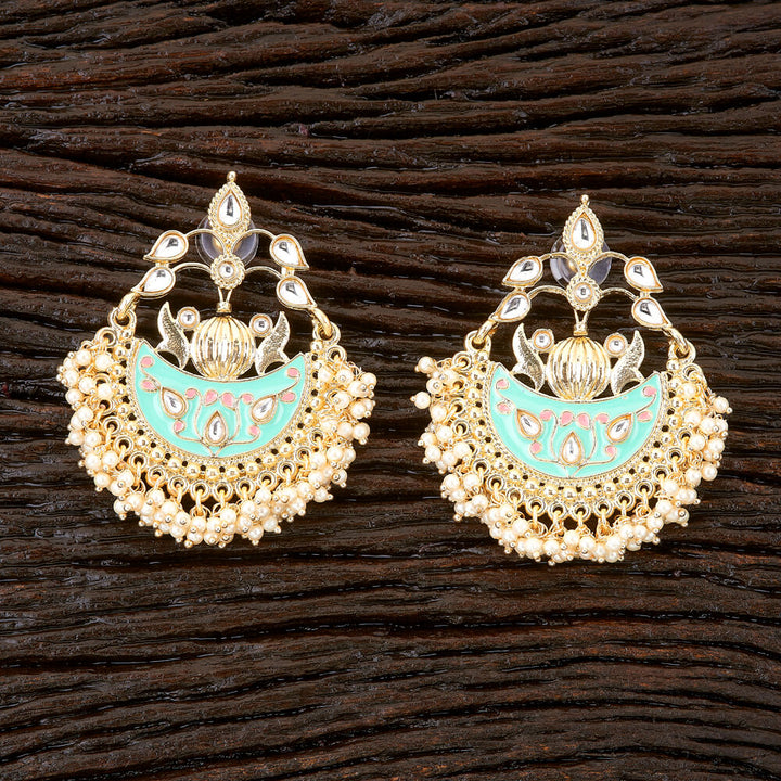 Indo Western Chand Earring with gold plating 90481