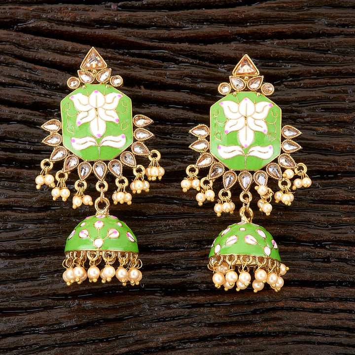 Indo Western Trendy Earring with mehndi plating 90488