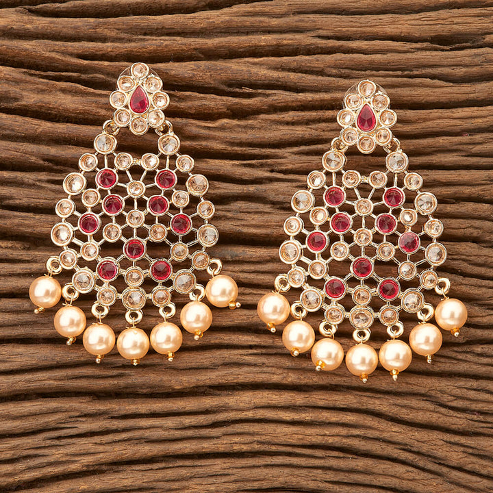 Indo Western Classic Earring with Rose Gold plating 90491