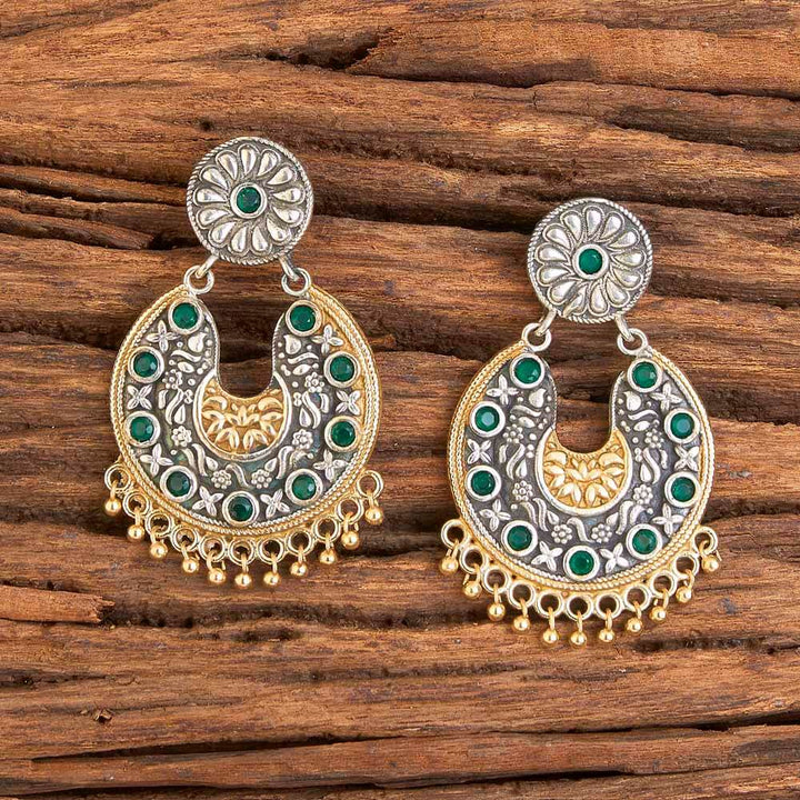 Indo Western Chand Earring with 2 tone plating 9049