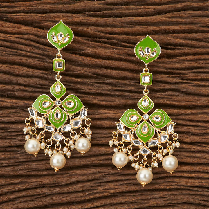 Indo Western Long Earring with gold plating 90536