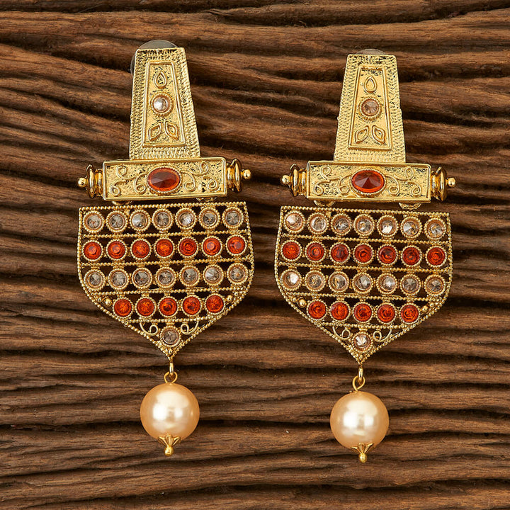 Indo Western Trendy Earring with mehndi plating 90545