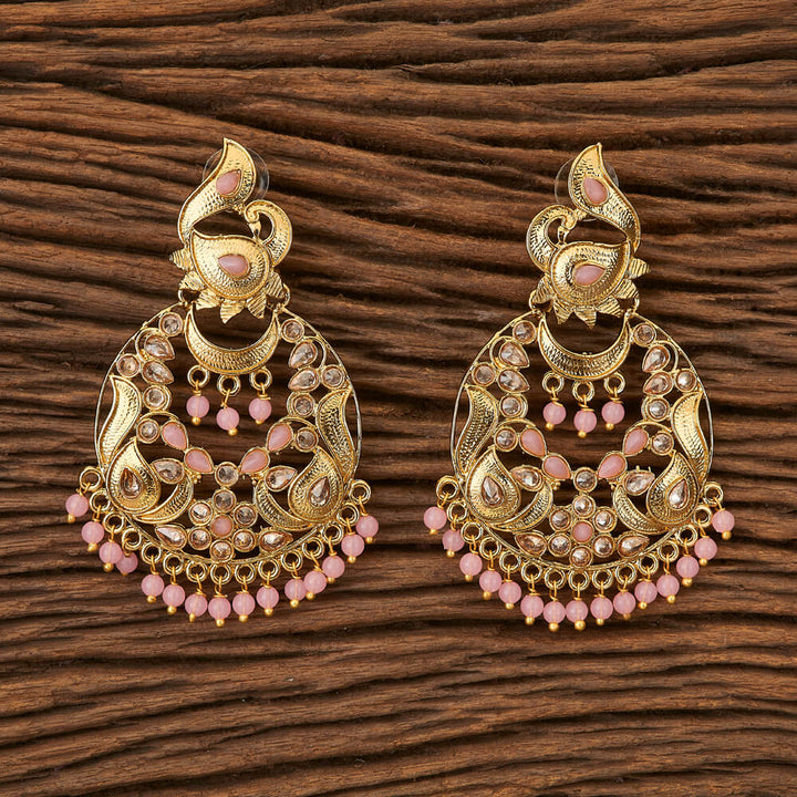 Indo Western Chand Earring with Mehndi plating 90547