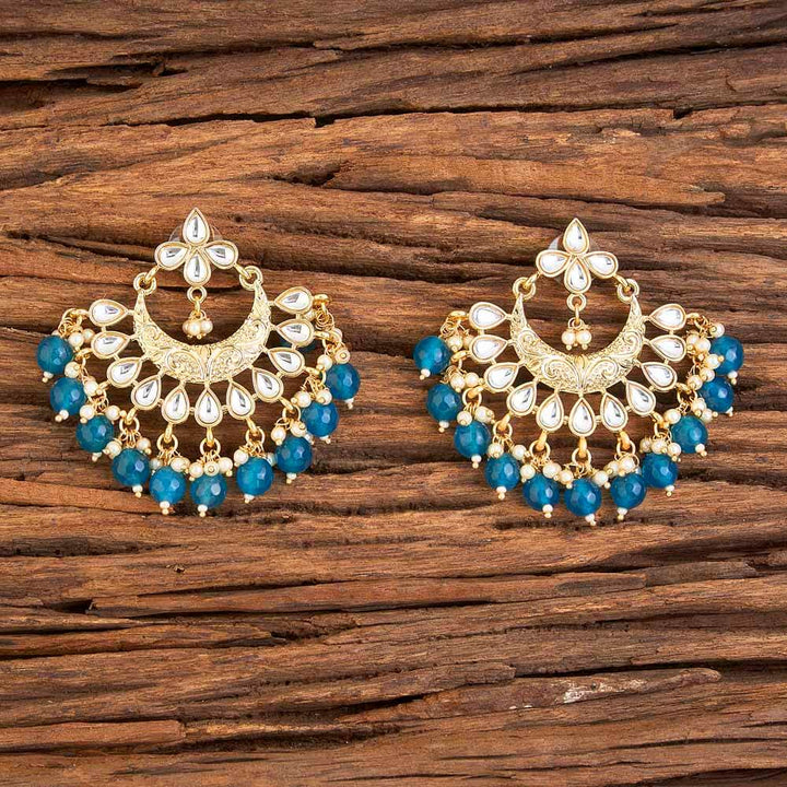 Indo Western Chand Earring with gold plating 9056