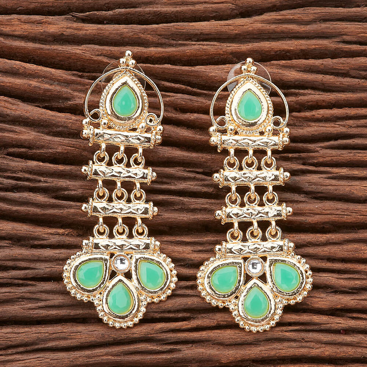 Indo Western Long Earring with gold plating 90586