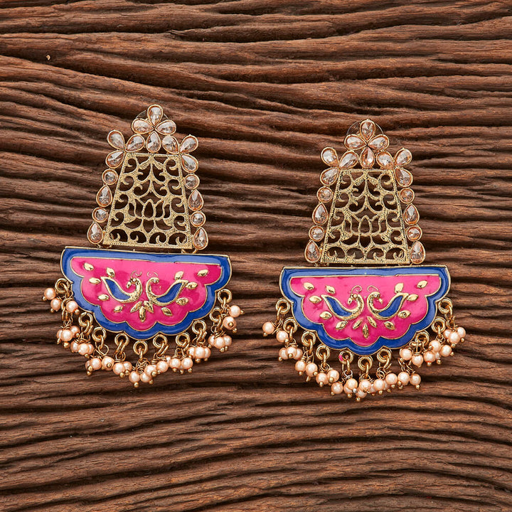 Indo Western Trendy Earring with mehndi plating 90590