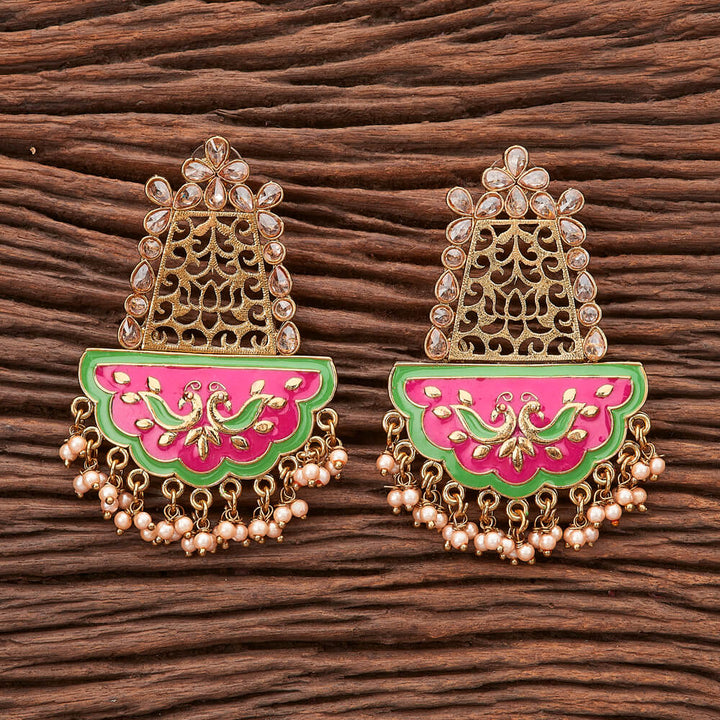 Indo Western Trendy Earring with mehndi plating 90590