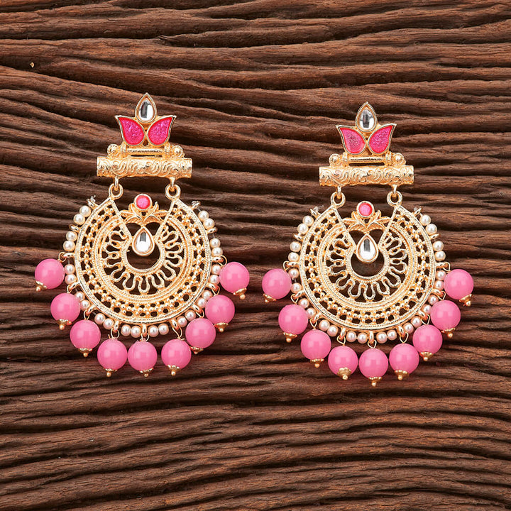 Indo Western Chand Earring with gold plating 90595