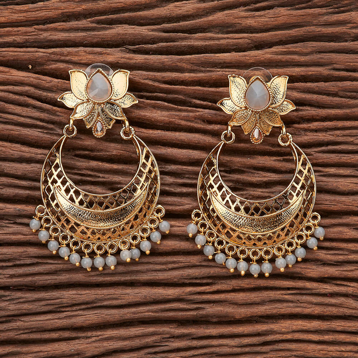 Indo Western Chand Earring with mehndi plating 90601