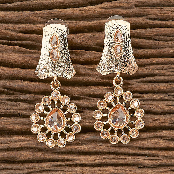 Indo Western Delicate Earring with rose gold plating 90614