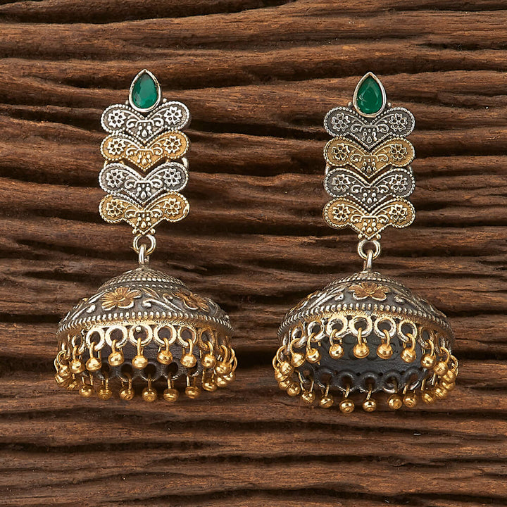 Indo Western Jhumkis with 2 tone plating 90640